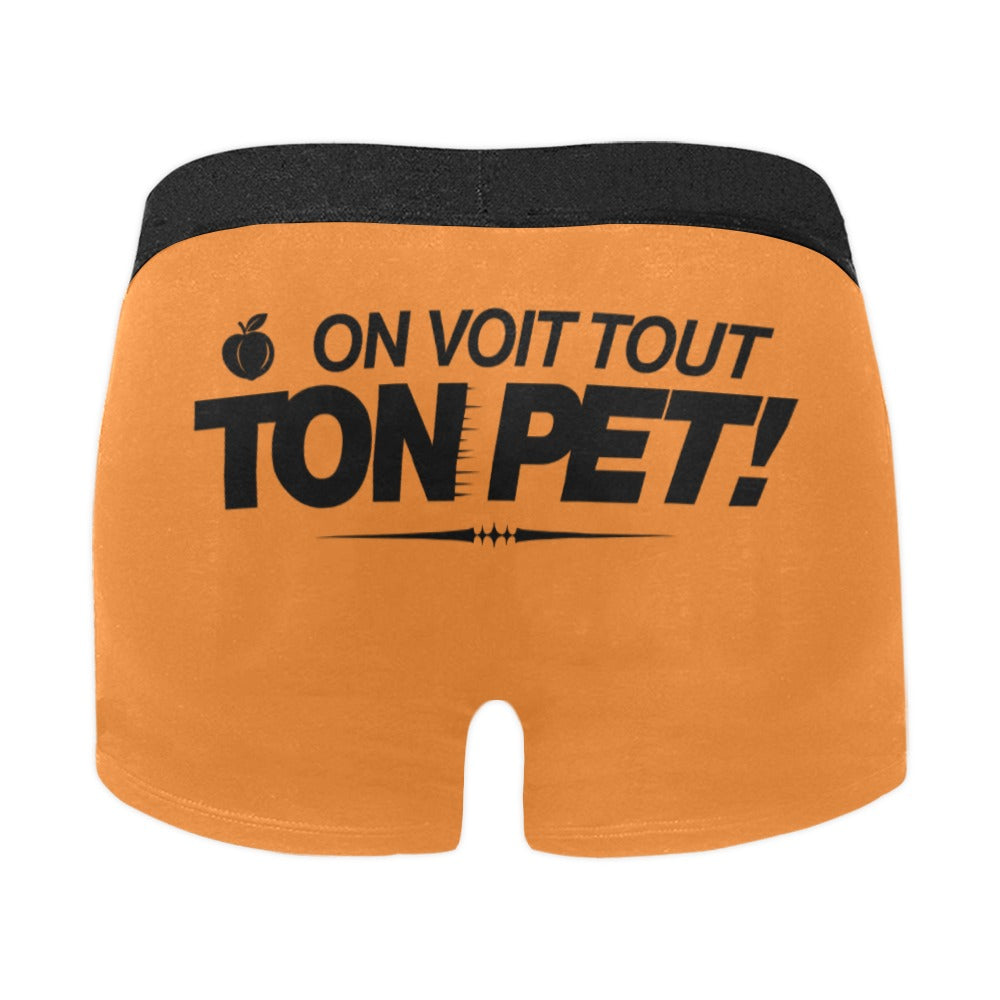 Boxer Orange On voit tout ton pet