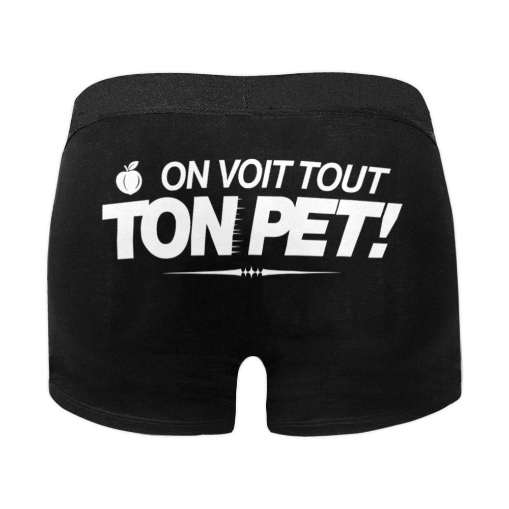Boxer Noir On voit tout ton pet