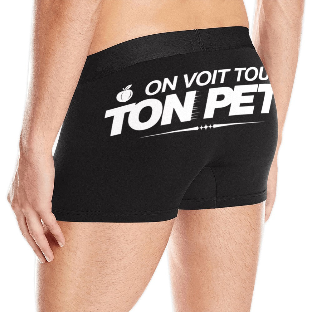 Boxer Noir On voit tout ton pet