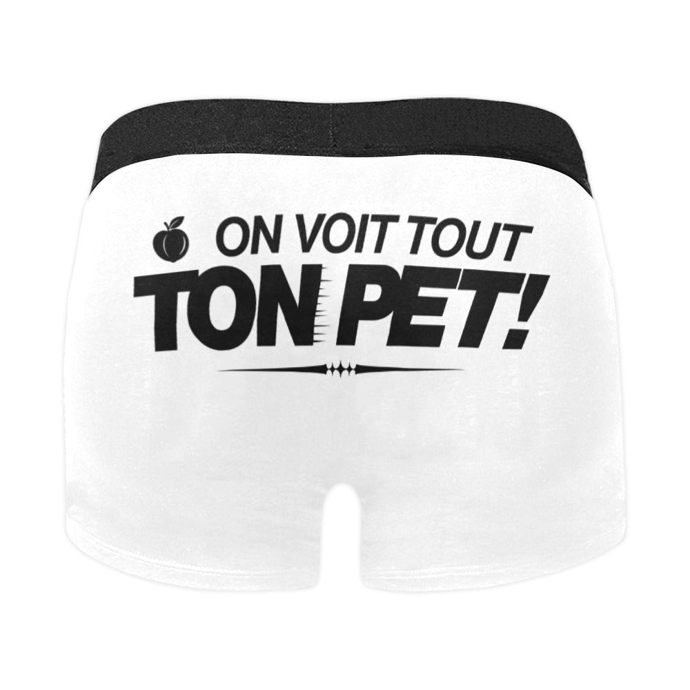 Boxer Blanc On voit tout ton pet